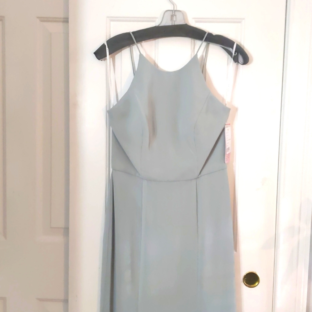 After Six NWT Romanti Formal Chiffon Halter Top Gown/ Willow- Size 4